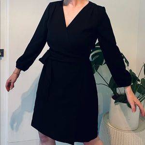 Banana Republic Black Wrap Dress